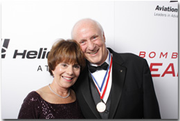 Barry with his wife, Dorie, following his induction as a 