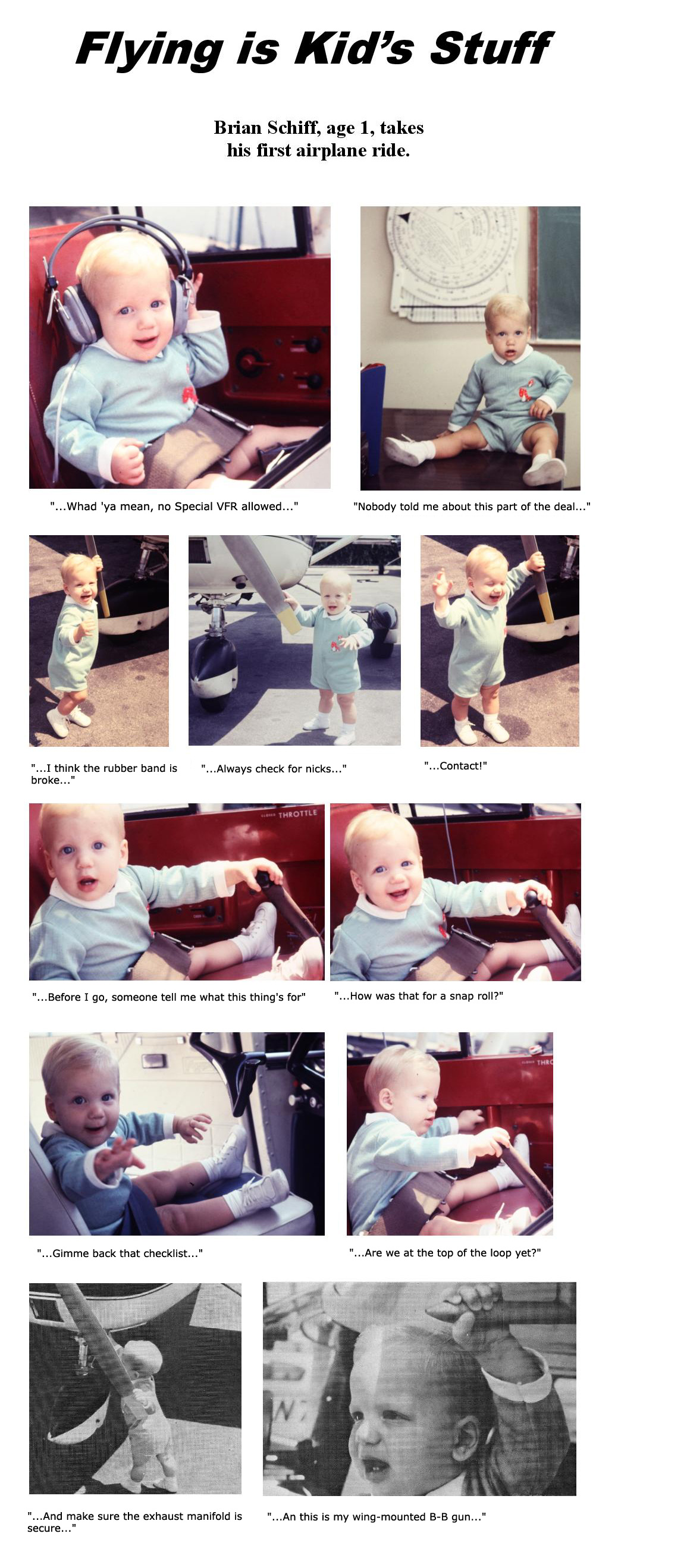 Barry's son Brian in the April, 1969 edition of Plane and Pilot