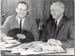 Barry consummating the sale of his publishing company to Elrey Jeppesen (1963).